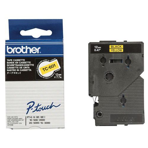 Cassette de ruban pour étiqueteuses Brother - Largeur 12 mm