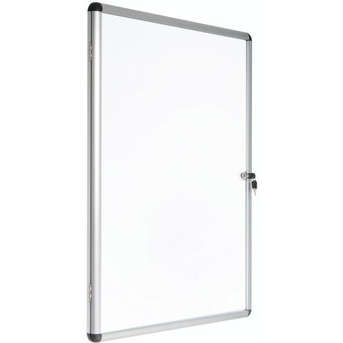 Vitrine d'intérieur Manutan 1 porte - Fond aluminium - Manutan Expert