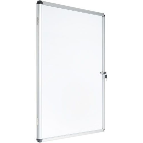 Vitrine d'intérieur Manutan 1 porte - Fond aluminium - Manutan Expert