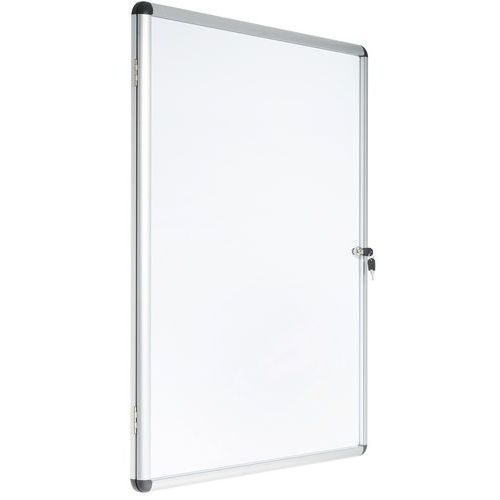Vitrine d'intérieur Manutan 1 porte - Fond aluminium - Manutan Expert