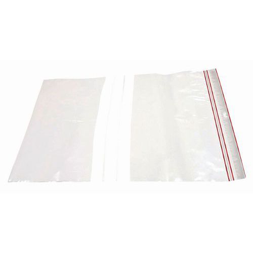 Sachet plastique à bandes blanches et trou d'aération - Minigrip