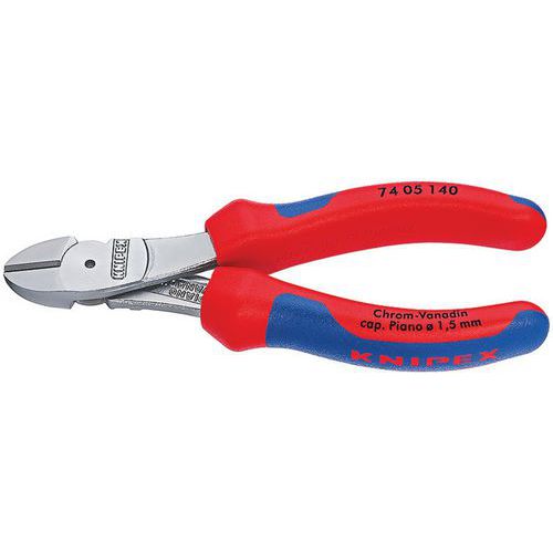 Pince coupante de côté à forte démultiplication chromée 140 mm Pince coupante de côté à forte démultiplication chromée 140 mm