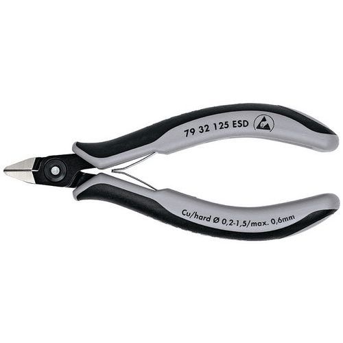 Pince coupante de côté  pour l’électronique ESD brunie 125 mm