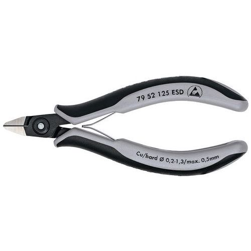 Pince coupante de côté  pour l’électronique ESD brunie 125 mm