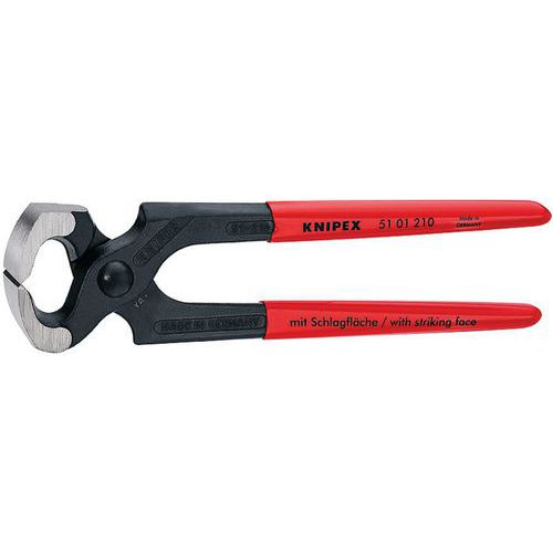Tenaille marteau noire atramentisée gainées en plastique 210 mm _ 51 01 210 SB