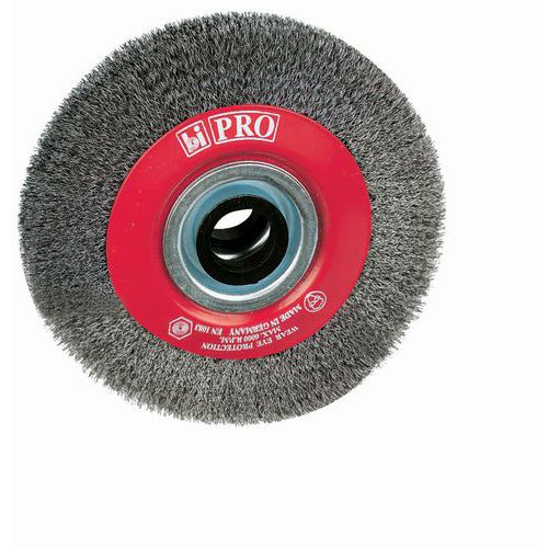 Brosse métallique de touret fil ondulé - Acier
