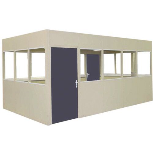 Cloison double paroi en tôle d'acier - Panneau plein - Hauteur 2,75 m