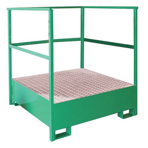 Bac de rétention métallique vertical - 220 et 440 L - Sameto Technifil