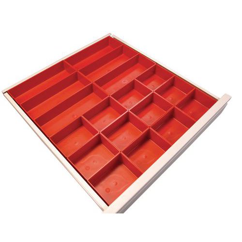 Kit de compartimentage pour tiroir - Plastique - 24 bacs Kit de compartimentage pour tiroir - Plastique - 24 bacs