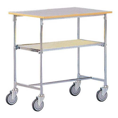 Table mobile - 2 plateaux - Force 100 kg Table mobile - 2 plateaux - Force 100 kg