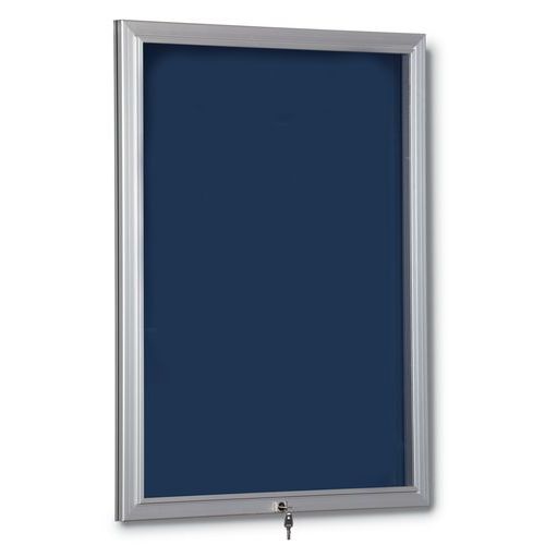 Vitrine d'intérieur et extérieur Blue - Fond aluminium - Porte en plexiglass