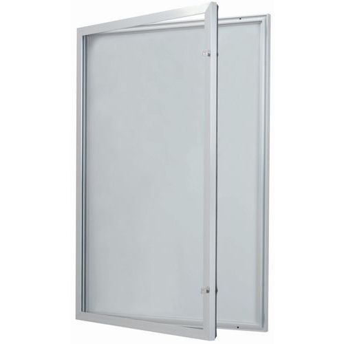 Vitrine d'exterieur porte battante - Fond aluminium - Porte en verre de sécurité - Serrure différente Vitrine d'exterieur porte battante - Fond aluminium - Porte en verre de sécurité - Serrure différente