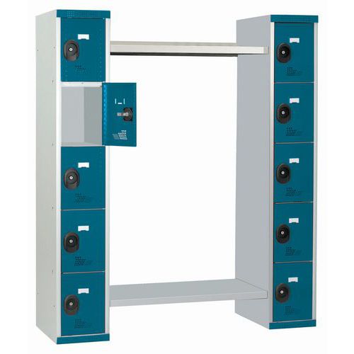 Vestiaire 10 cases & penderie Seamline® - Penderie 960 mm - Acial Vestiaire 10 cases & penderie Seamline® - Penderie 960 mm - Acial
