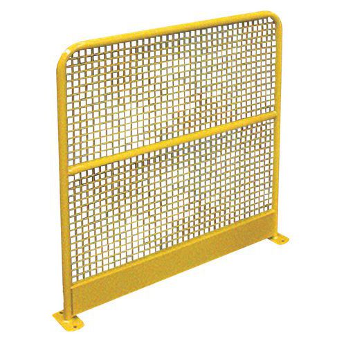 Barrière de protection grillagée avec plinthe - Jaune RAL 1023