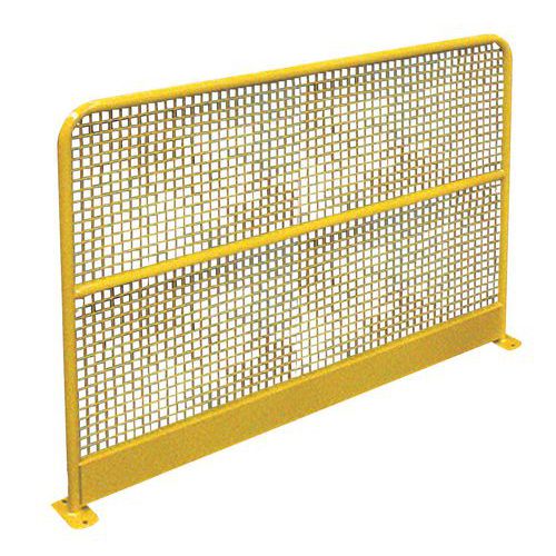 Barrière de protection grillagée avec plinthe - Jaune RAL 1023 Barrière de protection grillagée avec plinthe - Jaune RAL 1023