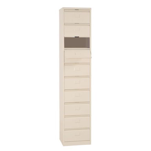 Armoire à dossiers avec rabat - 10 compartiments - Manutan Expert Armoire à dossiers avec rabat - 10 compartiments - Manutan Expert