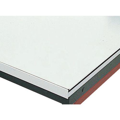 Paillasse de laboratoire modulaire - Verre émaillé - Avec dosseret