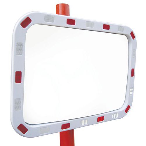 Miroir de sécurité rectangle - Voie privée - Vision 90° - Manutan Expert