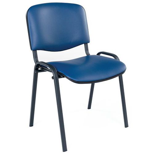 Chaise Fancy - Vinyle - Structure noire - Manutan
