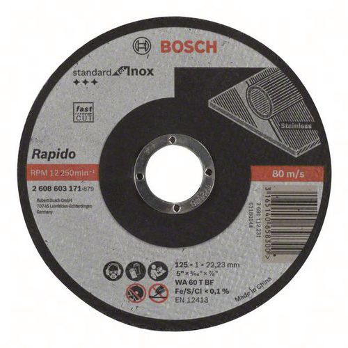 Disques à tronçonner Standard for Inox
