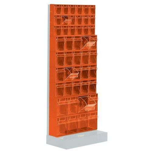 Rayonnage avec bacs inclinables Madia - Hauteur 150 cm - 9 rangées Rayonnage avec bacs inclinables Madia - Hauteur 150 cm - 9 rangées