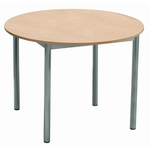 Table ronde - 4 pieds en merisier