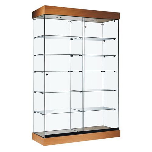 Vitrine ASF avec éclairage LED - Hêtre