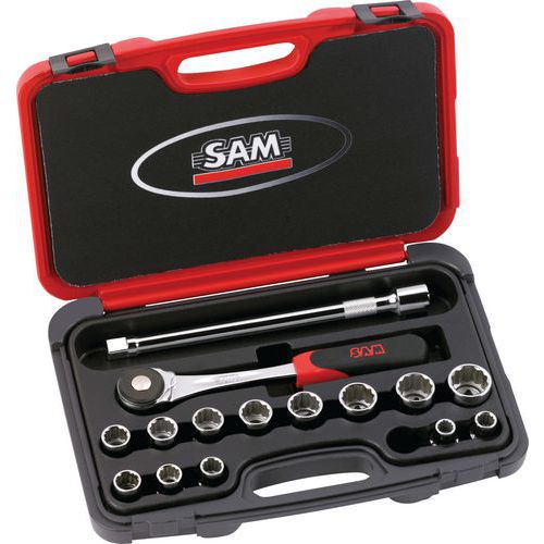 Coffret 1/2 de 15 outils 12 pans en mm