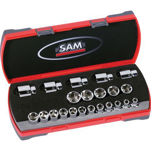 Coffret 1/2 de 22 outils 6 pans en mm Coffret 1/2 de 22 outils 6 pans en mm