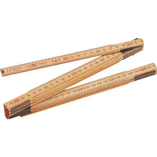 Double mètre bois pliant