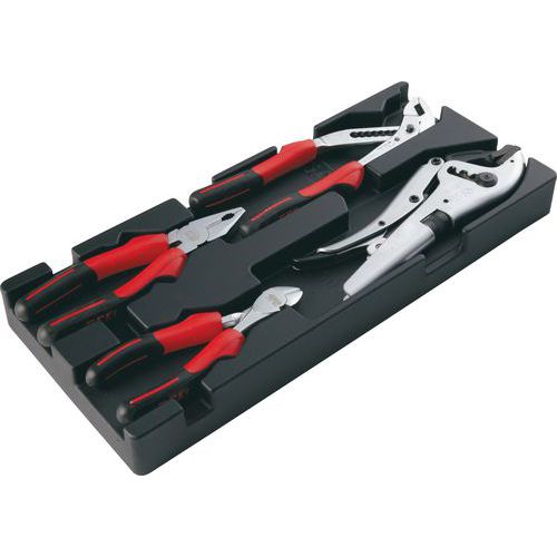 Module de 4 pinces chromées polies _ P16-J4M