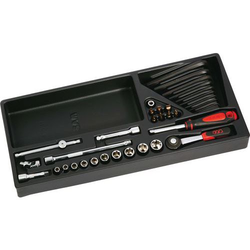 Plateau Modulosam 1/4 de 34 outils en mm _ 73-R34M Plateau Modulosam 1/4 de 34 outils en mm _ 73-R34M