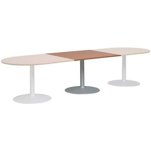 Extension rectangulaire  pour table modulaire ovale - Pied tulipe