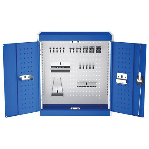 Armoire murale Cubio portes perforées avec accessoires - Bott