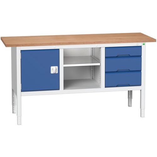 Etabli monobloc Verso 1750x600x830-930mm - Bott