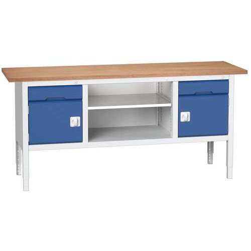 Etabli monobloc Verso 2000x600x830-930mm - Bott