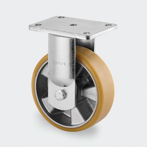 Roulette aluminium fixe - F:1000 à 4000 Kgs - Série 9650 - TENTE