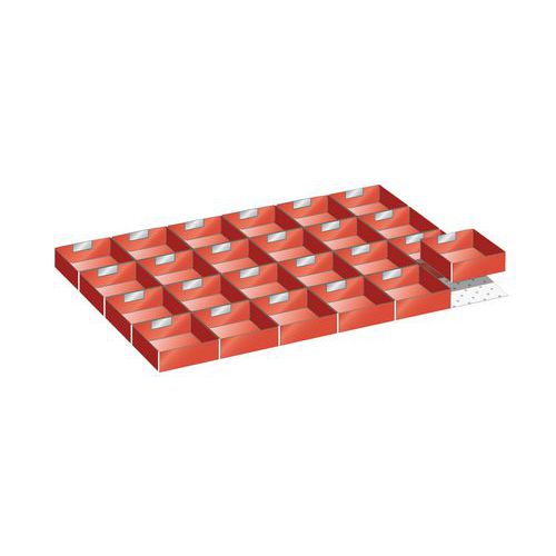 Bacs plastique pour tiroirs LISTA - Largeur 102 cm