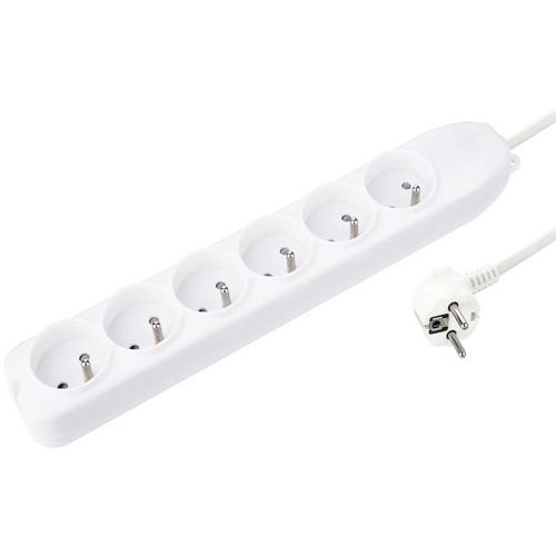 Multiprise 230V 6 prises NF - Manutan Multiprise 230V 6 prises NF - Manutan