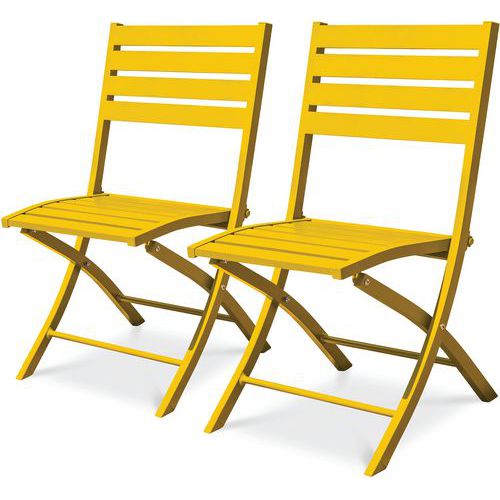 Chaise jardin pliante Marius en lot - CityGarden