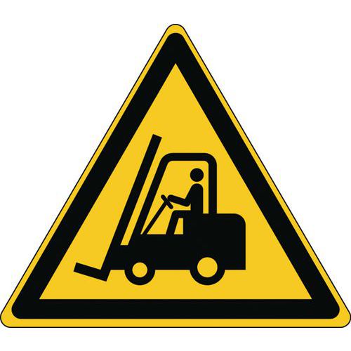 Panneau danger triangle - véhicules de manutention - Rigide