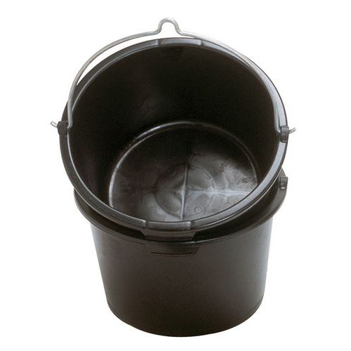 Bac rond en polyéthylène noir 40 litres - Mondelin