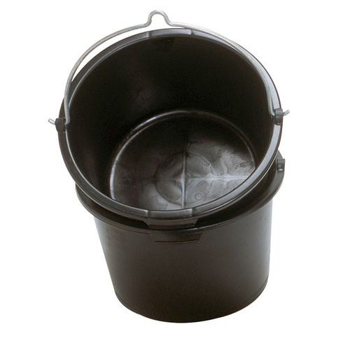 Bac rond en polyéthylène noir 40 litres - Mondelin