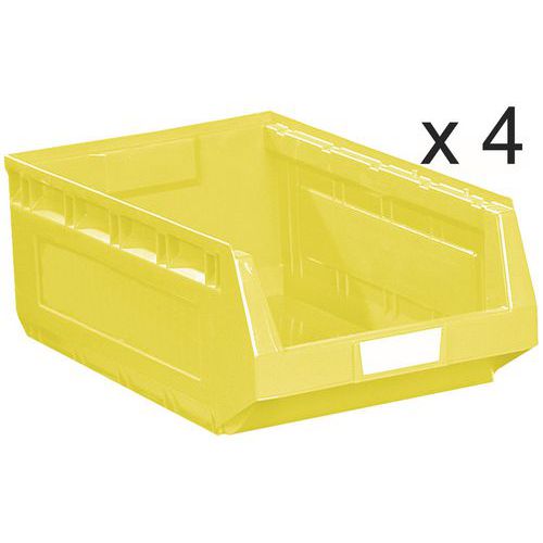 Lot de 4 bacs à bec Kangourou - Longueur 580 mm - 52 L - Manutan Expert