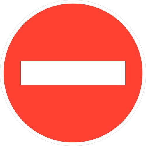 Panneau de signalisation d'interdiction - B1 - Sens interdit - Pour trépied