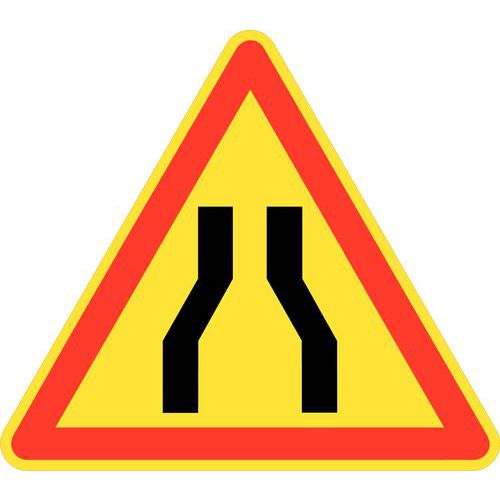 Panneau de signalisation de chantier temporaire - AK3 - Rétrécissement de chaussée