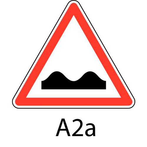 Panneau de signalisation de danger - A2a - Cassis ou dos d'âne