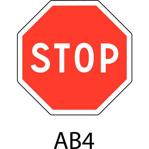 Panneau de signalisation de danger - AB4 - Stop