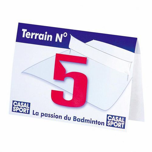 Carton de numérotation de terrains de badminton - Casal Sport Carton de numérotation de terrains de badminton - Casal Sport