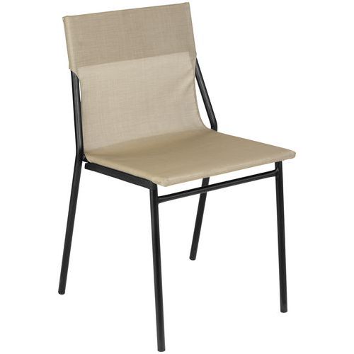 Lot de 2 chaises Horizon piètement noir Lafuma Mobilier